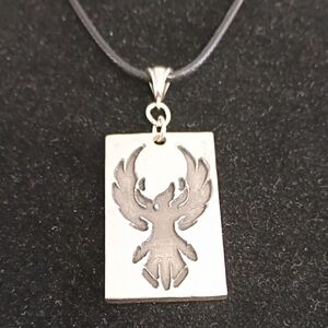 Silver Phoenix Pendant Necklace